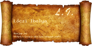 Lóczi Ibolya névjegykártya