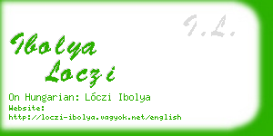 ibolya loczi business card